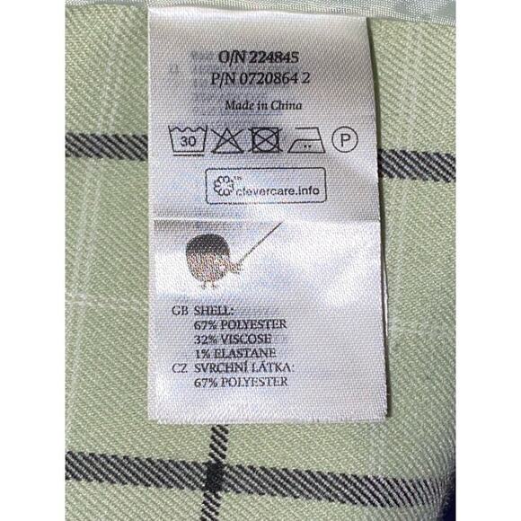 Monkl Women's Oversized Double Breasted Blazer Plaid Green Size L - Picture 7 of 7